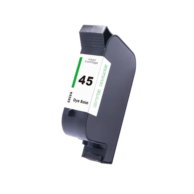 Compatible water based dye TIJ green inkjet cartridge for HP 45
